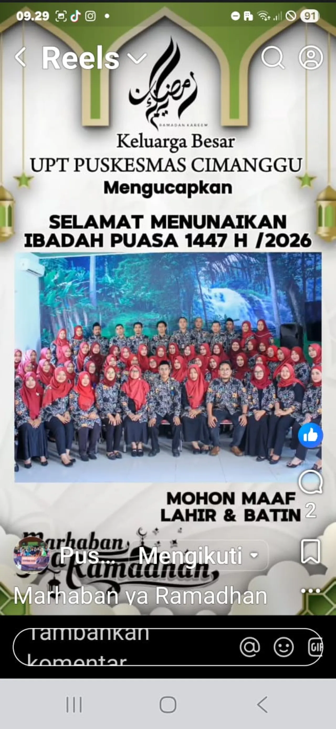 UPT Puskesmas Cimanggu Sambut Ramadan 1447 H, Pastikan Layanan Kesehatan Tetap Optimal 24 Jam