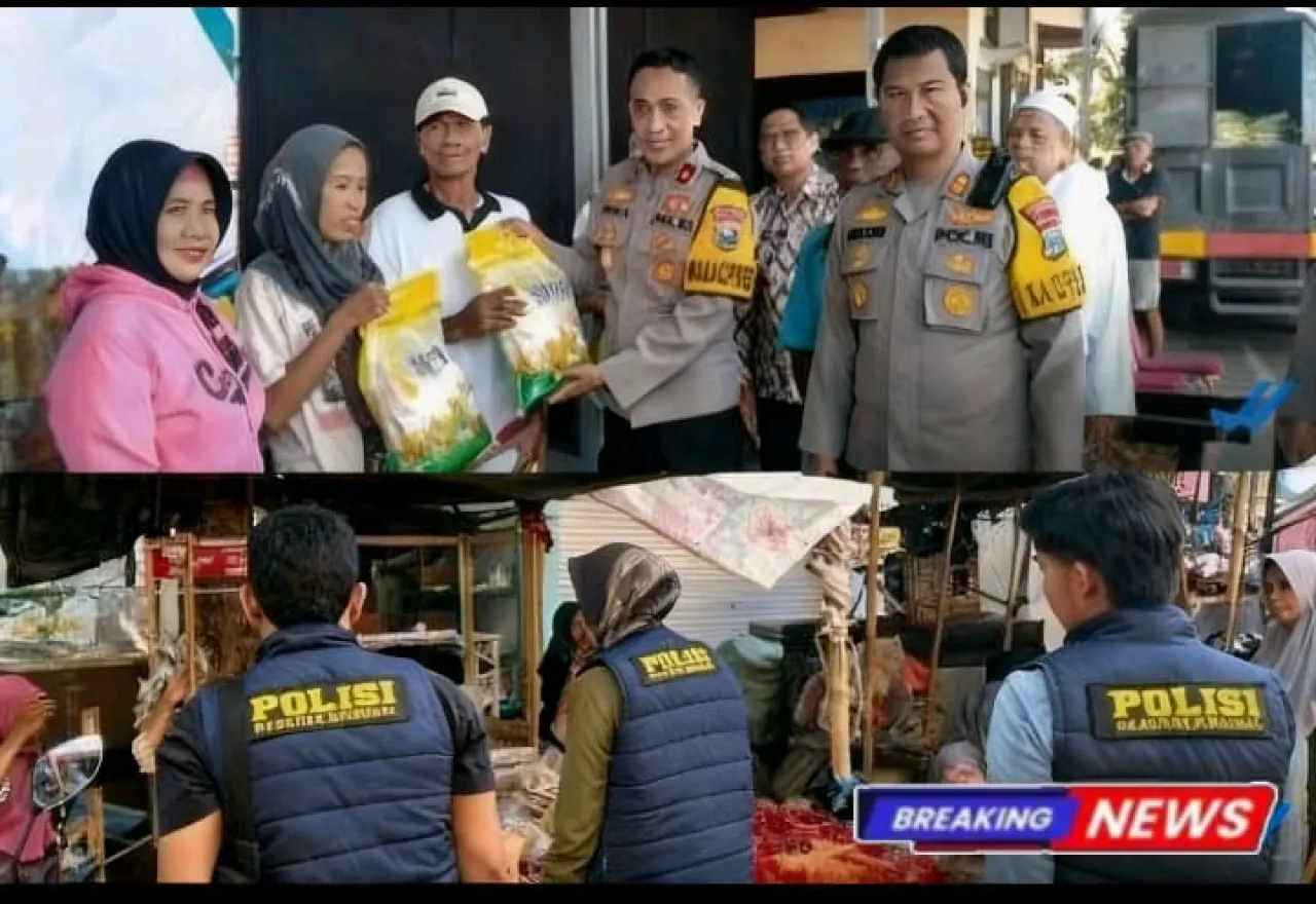 Kawal Stok Pangan Lebaran, Satgas Pangan Polres Sampang Ingatkan Pedagang Tak Timbun Bapokting