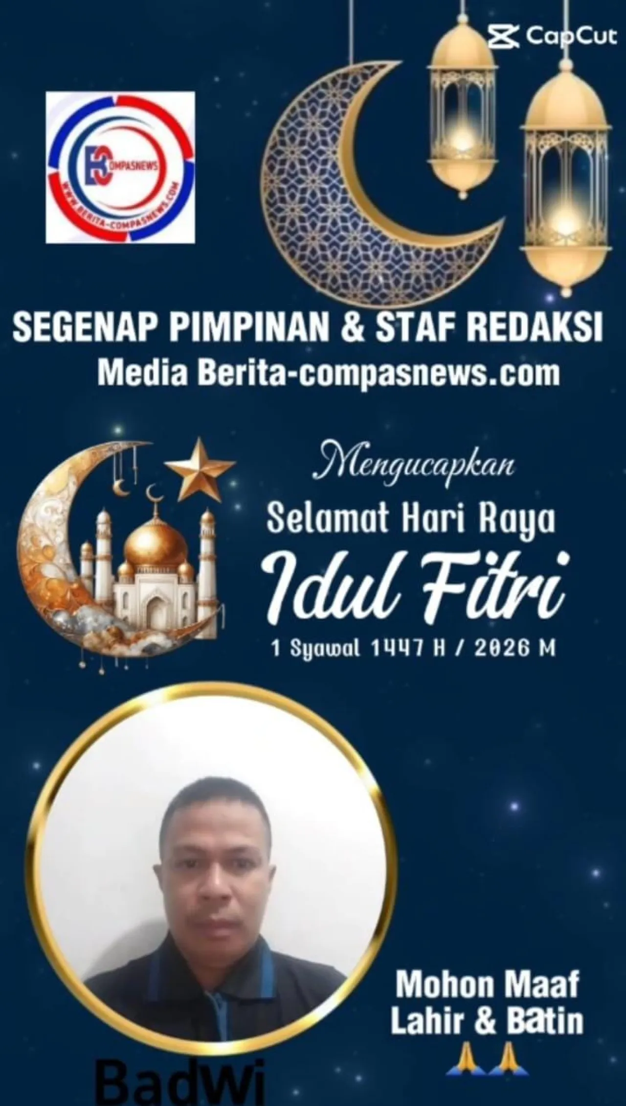 Pimpinan Redaksi Berita-Compasnews.com Sampaikan Ucapan Idul Fitri 1447 H, Tegaskan Komitmen Jurnalisme Berkualitas