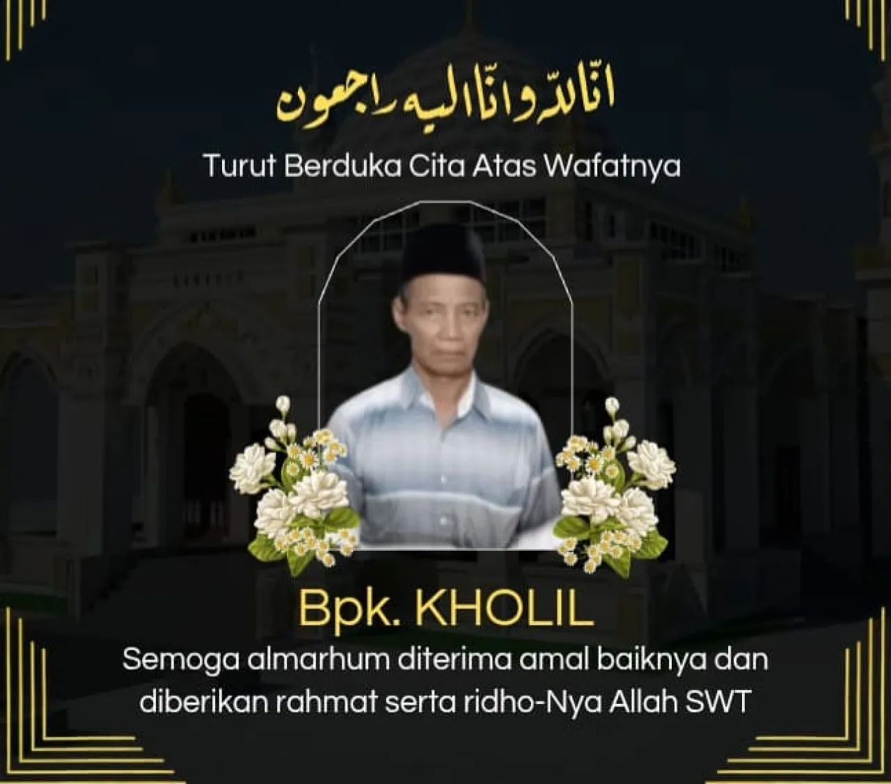 Almarhum Holil Rampung Tahlilan Tujuh Hari, Pimred Harian Mata Berita Sampaikan Duka Mendalam