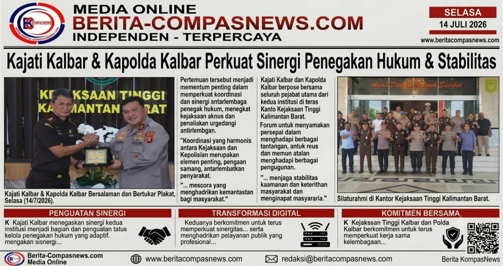 Kajati Kalbar Terima Kunjungan Silaturahmi Kapolda Kalbar, Perkuat Sinergi Penegakan Hukum