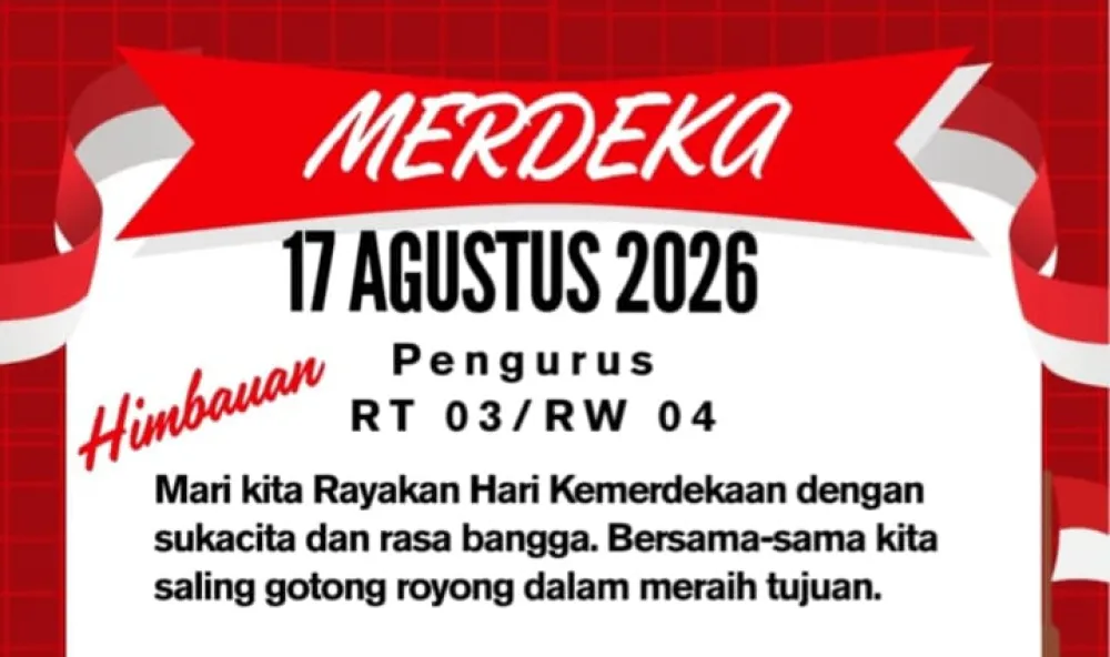 Sambut HUT RI Ke-81, Pengurus RT 03/RW 04 Rongtengah Ajak Warga Hias Rumah dan Pererat Gotong Royong