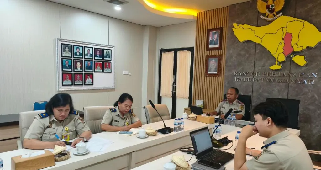 Kantor Pertanahan Gianyar Ikuti Monitoring Kinerja, Fokus Percepatan PTSL K1
