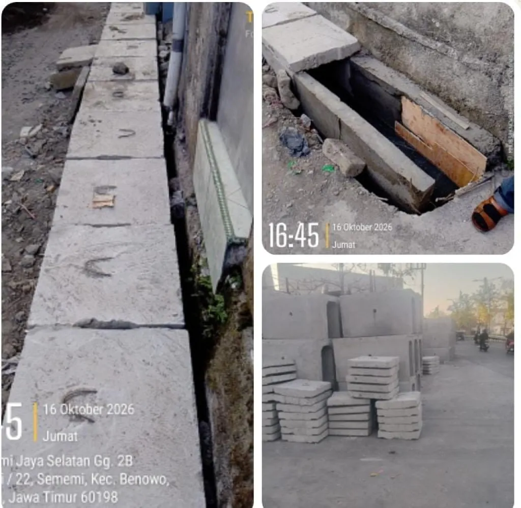 Proyek Drainase PU di Jalan Sememi Jaya Surabaya Disorot, Dugaan Pengabaian K3 dan Transparansi Anggaran Dipertanyakan