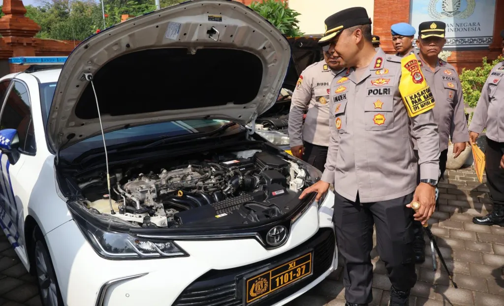 Pastikan Kesiapan Operasional, Kapolres Bandara Pimpin Pemeriksaan Kendaraan Dinas