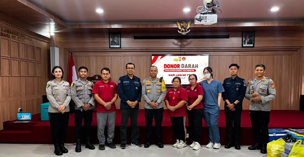 Sambut Hari Jadi ke-75 Humas Polri, Polres Bandara Gelar Donor Darah