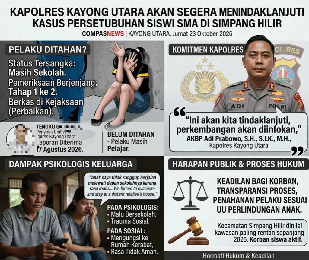 Kapolres Kayong Utara Akan Segera Menindaklanjuti Kasus Persetubuhan Siswi SMA di Simpang Hilir