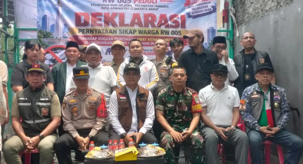 Polsek Tambora Bersama Tiga Pilar Dukung Lingkungan Bersih Narkoba