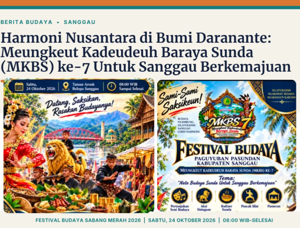 Harmoni Nusantara di Bumi Daranante: Meungkeut Kadeudeuh Baraya Sunda (MKBS) ke-7 Untuk Sanggau Berkemajuan