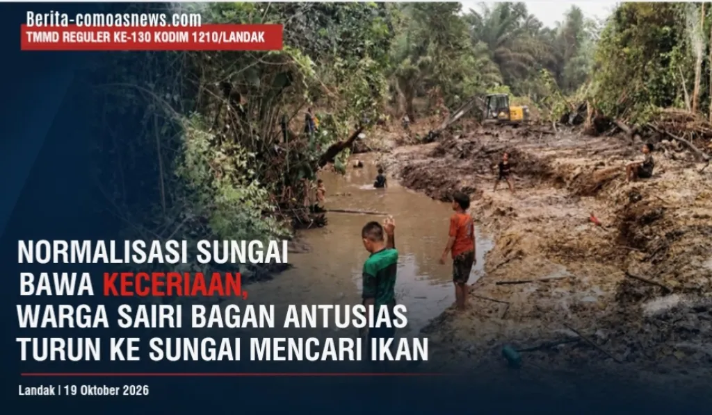 Normalisasi Sungai Bawa Keceriaan, Warga Sairi Bagan Antusias Turun ke Sungai Mencari Ikan
