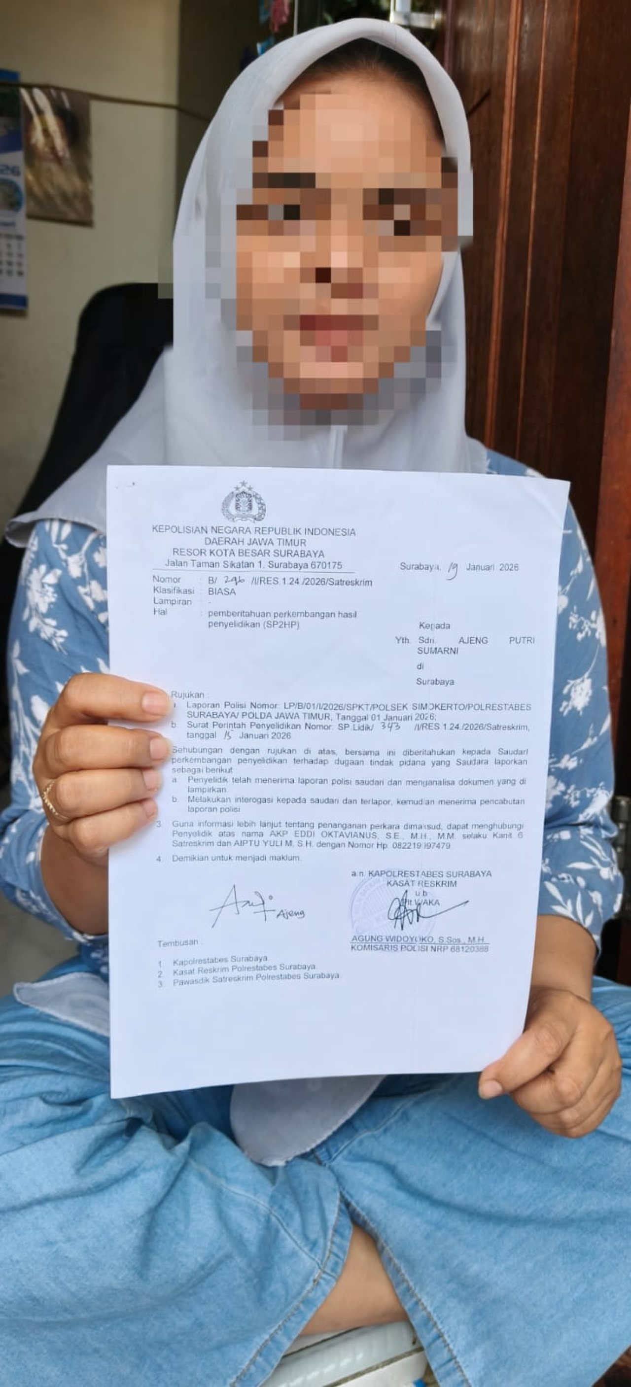 Tidak Terima Anaknya di Buly, Orang Tua Korban Laporkan ke Polrestabes Surabaya Minta Keadilan 
