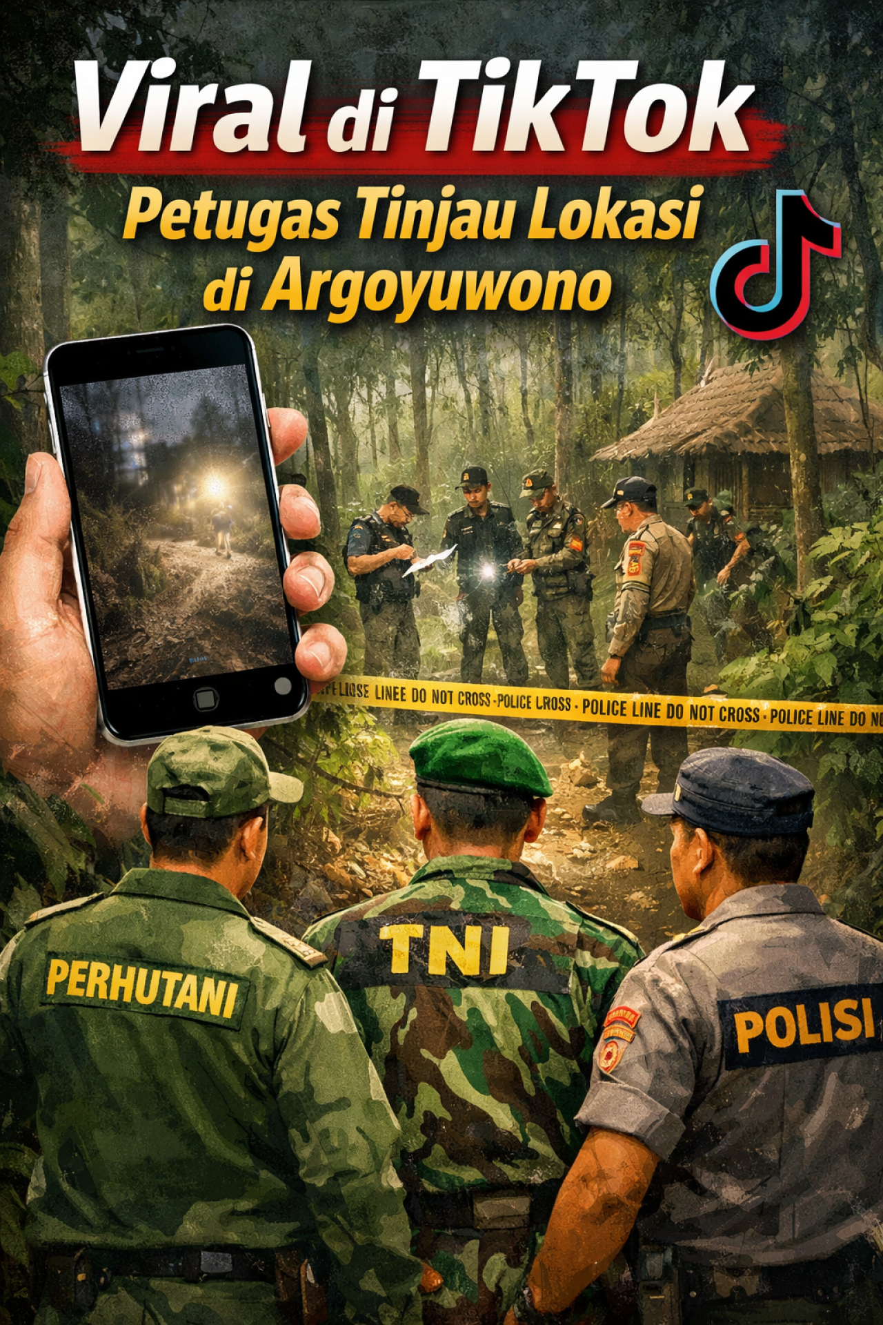 Video Viral di TikTok, Perhutani Bersama TNI-Polri Tinjau Lokasi di Desa Argoyuwono