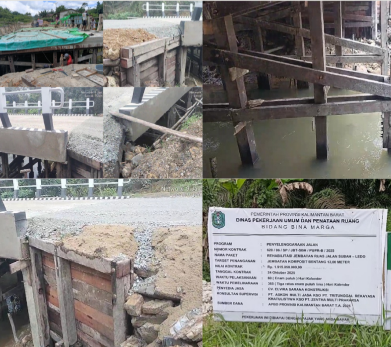 Anggaran Rp1,9 Miliar, Jembatan Subah–Ledo Masih Bertumpu Kayu: Ahli Konstruksi Soroti Risiko Teknis & Dugaan Mark-Up