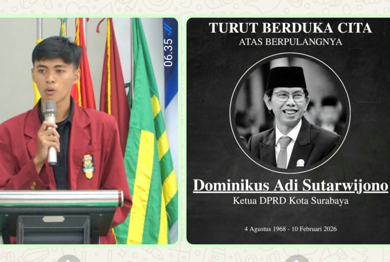 Ahmad Dzaki Akmal Yuda IMM UPN Jatim Turut Berduka atas Wafatnya Ketua DPRD Surabaya Adi Sutarwijono