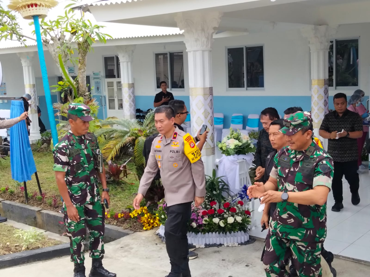 Kodim 1616/Gianyar Kawal Program Pemenuhan Gizi, Danramil Hadir pada Groundbreaking SPPG Polres Gianyar