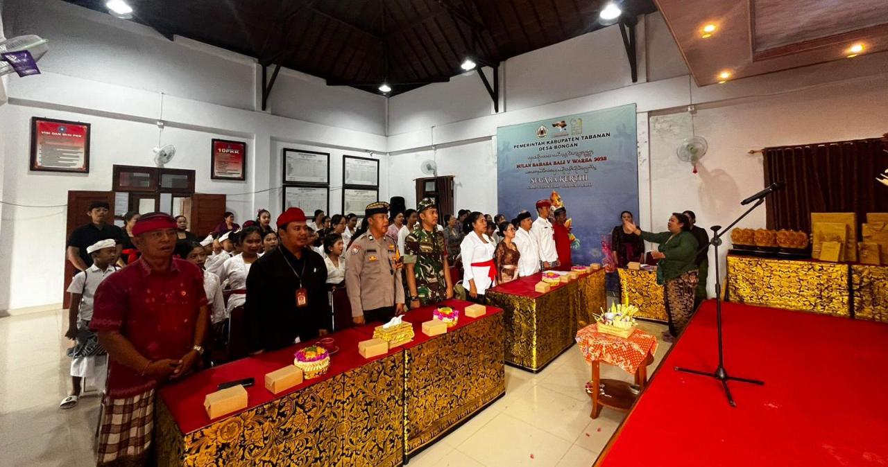 Sinergi TNI-Polri Meriahkan Bulan Bahasa Bali VIII Tahun 2026 di Desa Binaan