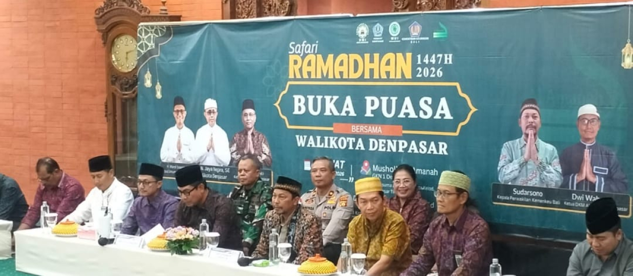 Wakili Kapolresta Denpasar, Kapolsek Dentim Hadiri Safari Ramadhan 1447 H dan Buka Puasa Bersama di Masjid Al-Amanah