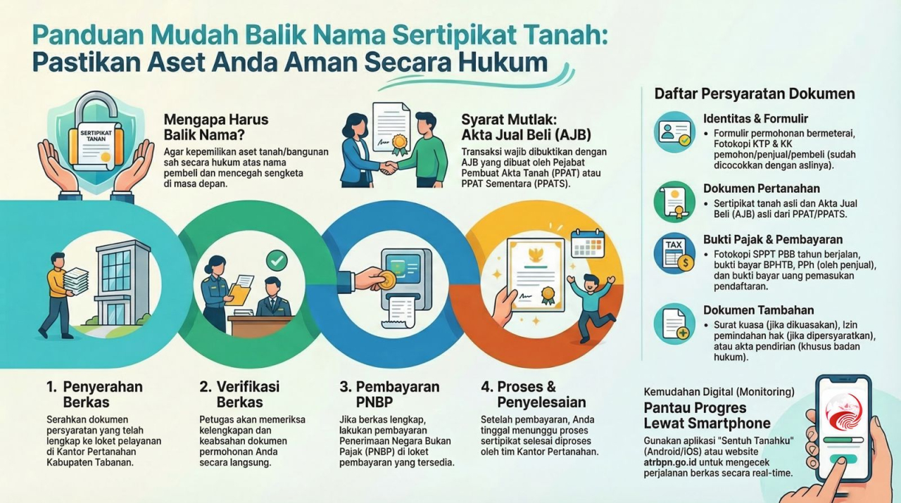 Kantor Pertanahan Tabanan Imbau Masyarakat Segera Urus Balik Nama Sertipikat Tanah Hasil Jual Beli