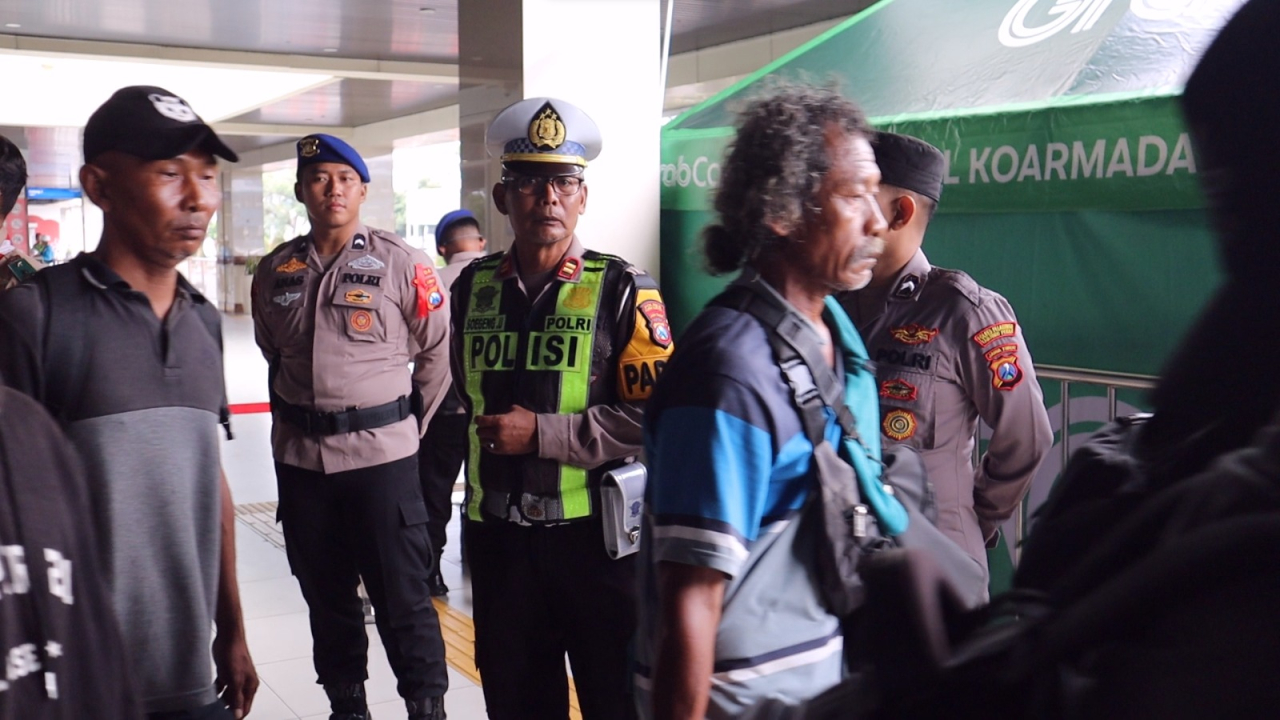 Polres Pelabuhan Tanjung Perak Gelar KRYD Guna Kawal Arus Balik di Terminal GSN