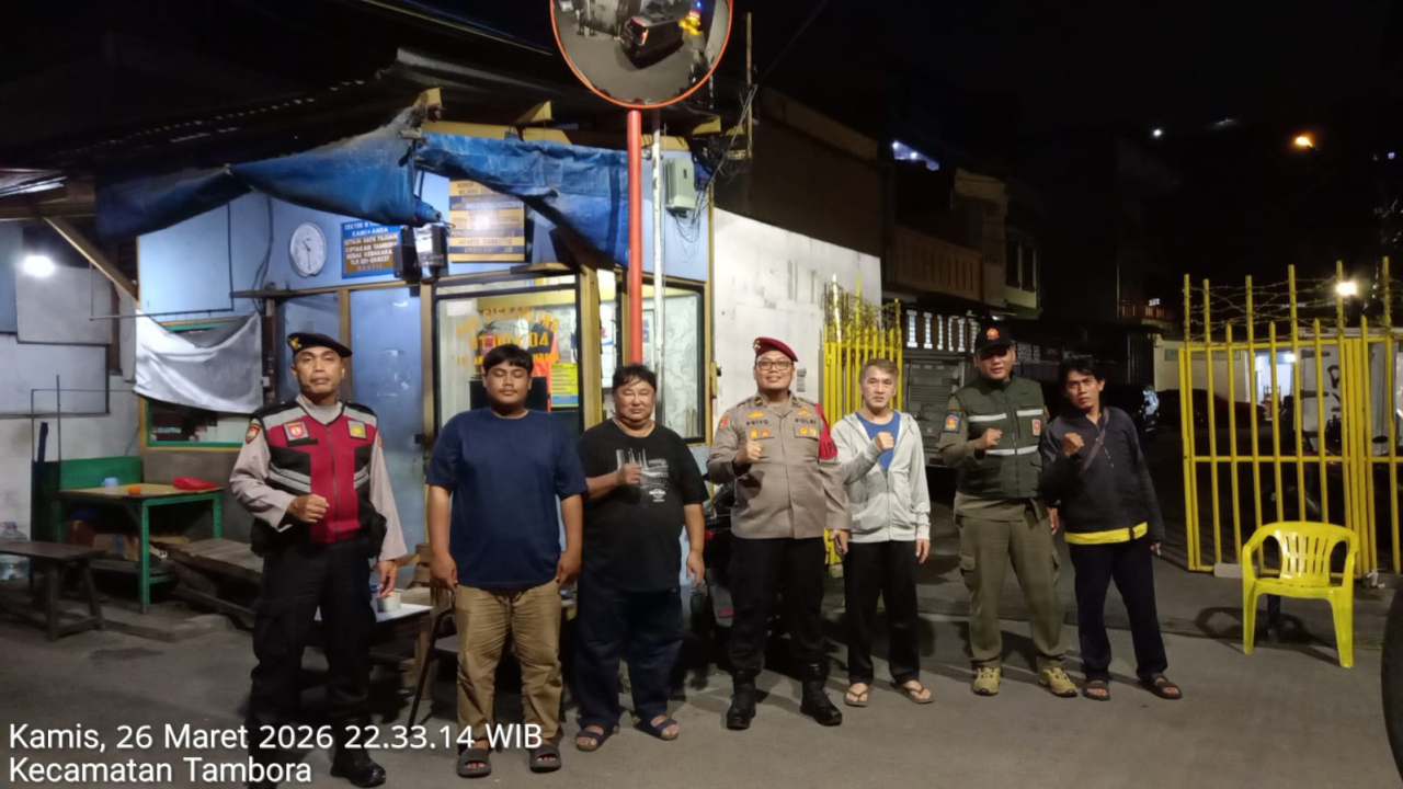 Patroli Tiga Pilar Tambora Intensif, Warga Merasa Aman dan Terlindungi.
