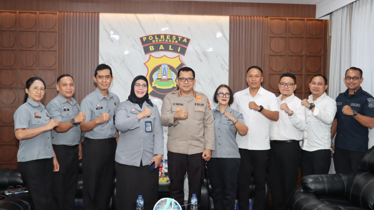 Kapolresta Denpasar Terima Audiensi Kakanwil Kemenkumham Bali, Perkuat Sinergi Sosialisasi KUHP dan KUHAP