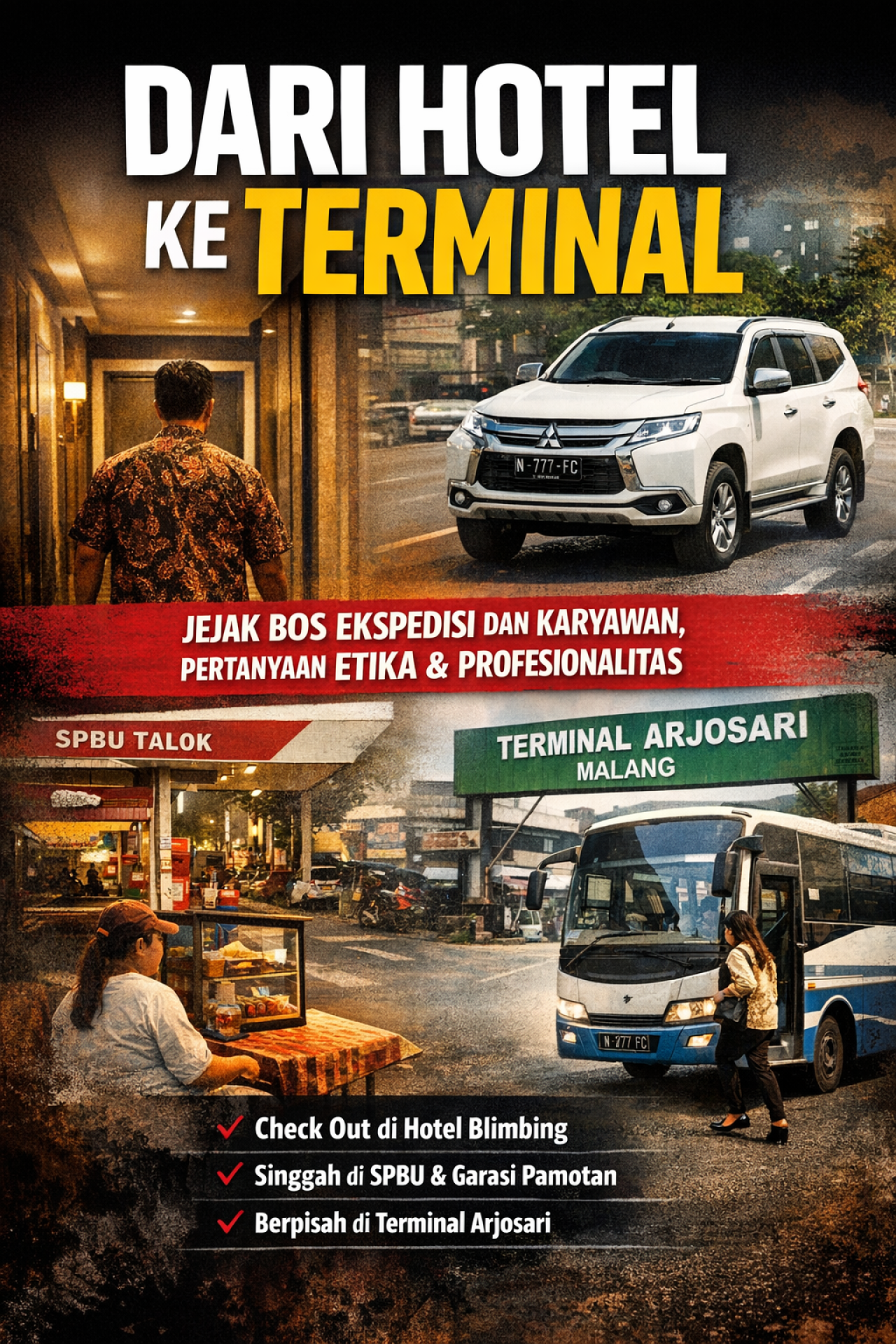 Dari Kamar Tertutup ke Terminal Terbuka, Jejak Dua Insan yang Mengundang Tanda Tanya di Malang Raya