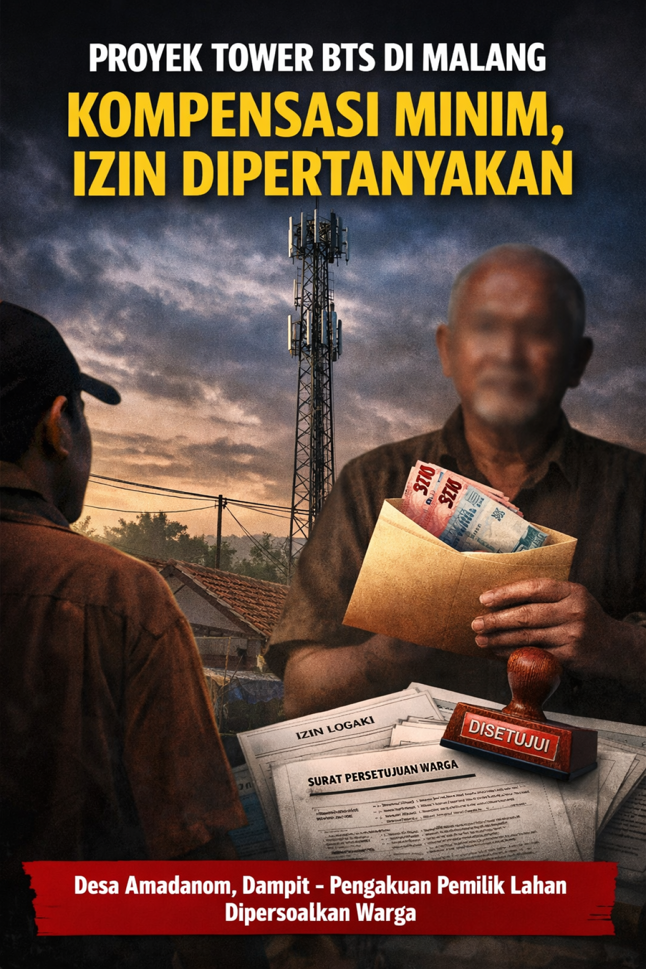 Jejak Senyap Proyek Tower BTS di Malang, Dari Pengakuan Pemilik Lahan hingga Dugaan Ketimpangan Kompensasi Warga