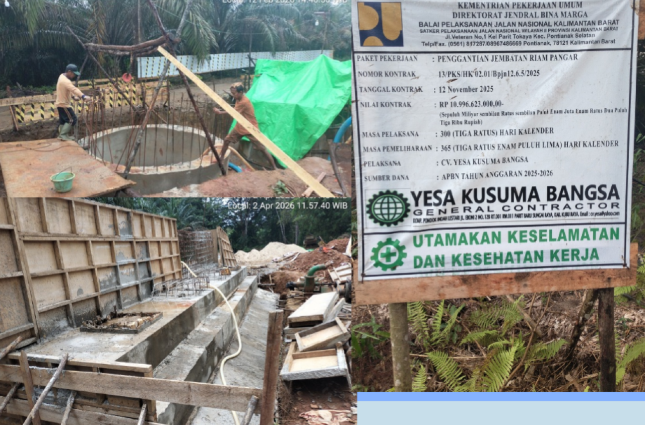 Proyek Jembatan Riam Pangar Rp10,9 Miliar Diduga "Kebal Hukum": Hak BPJS Pekerja Dikebiri, Standar K3 Hanya Slogan Koson