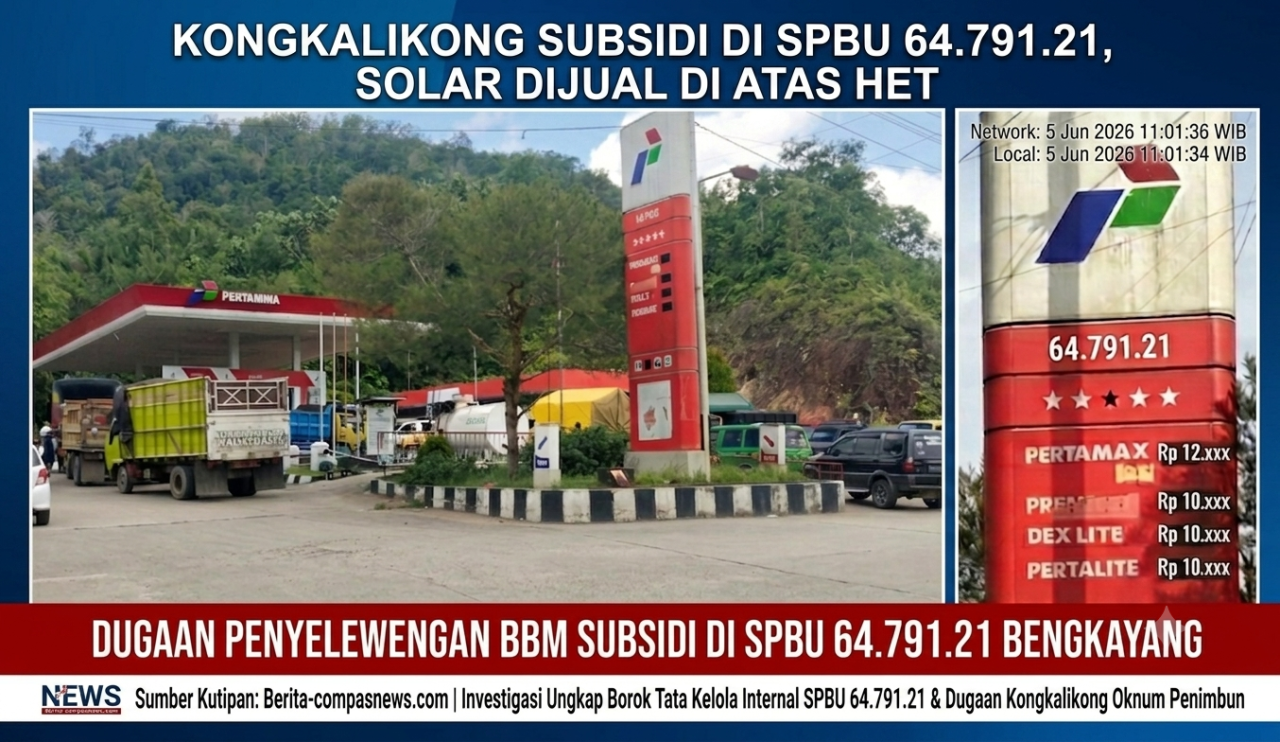 Kongkalikong Subsidi di SPBU 64.791.21, Solar Dijual Di Atas HET