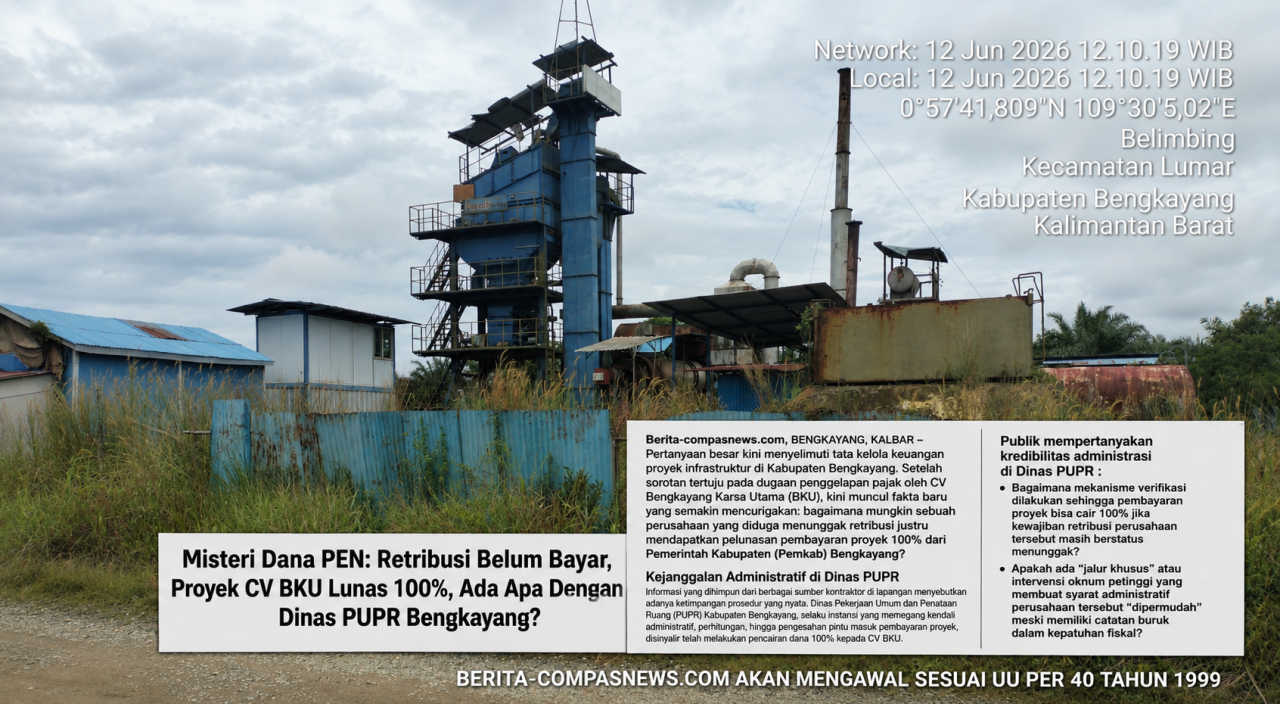 Misteri Dana PEN: Retribusi Belum Bayar, Proyek CV BKU Lunas 100%, Ada Apa dengan Dinas PUPR Bengkayang?