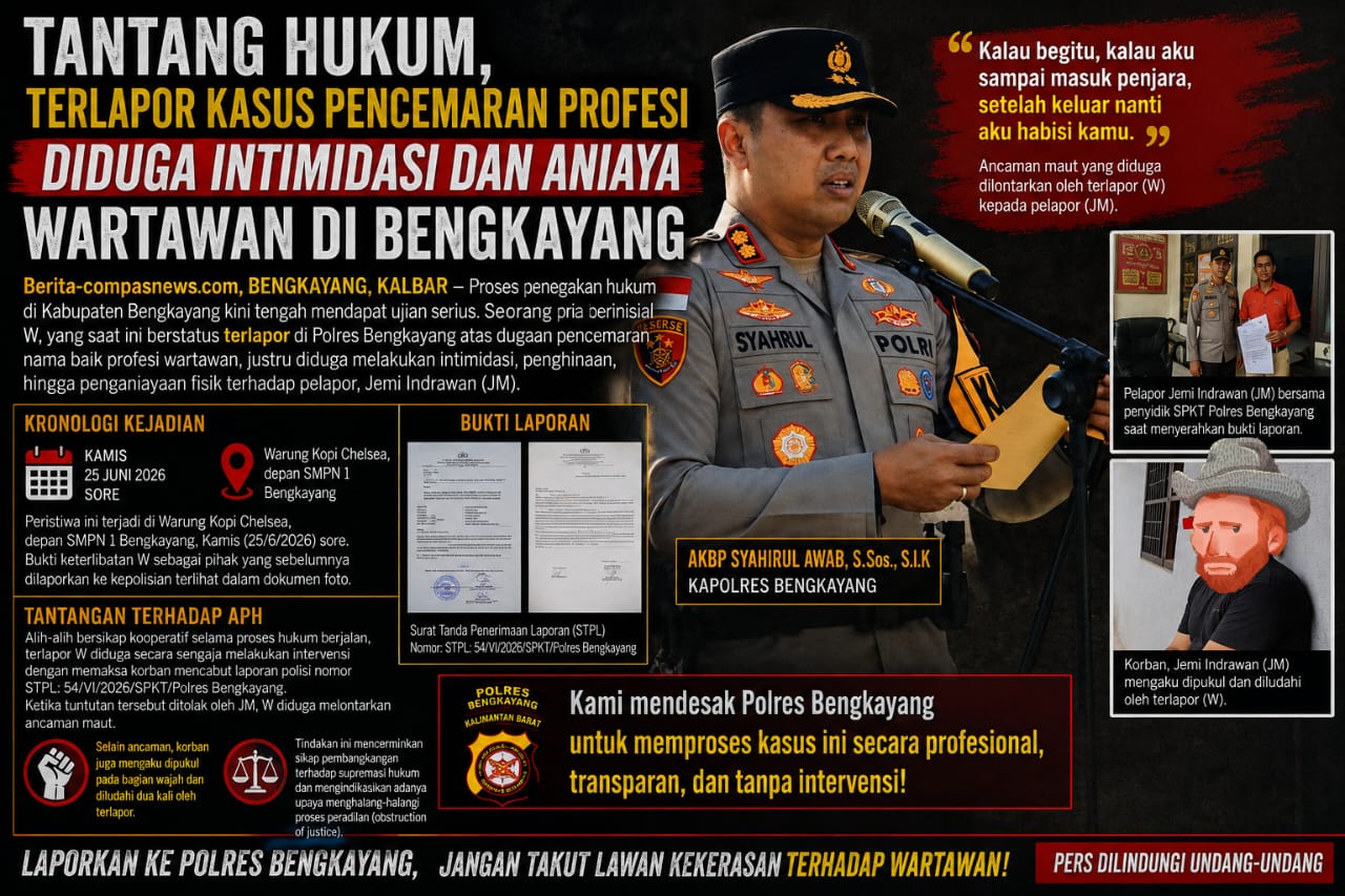 Tantang Hukum, Terlapor Kasus Pencemaran Profesi Diduga Intimidasi dan Aniaya Wartawan di Bengkayang