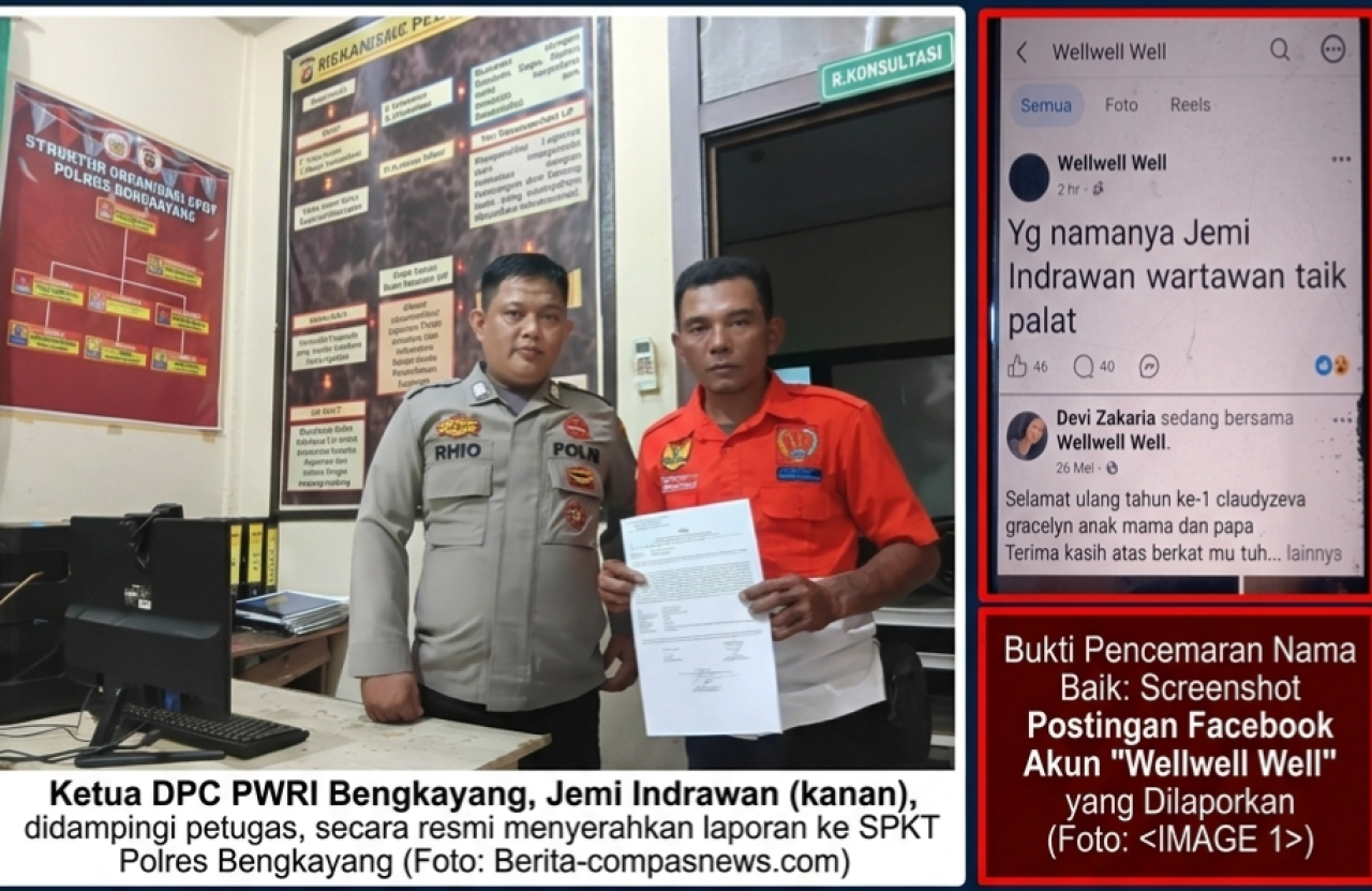 "Diduga Lecehkan Profesi Pers, Pemilik Akun Facebook Dilaporkan ke Polres Bengkayang"
