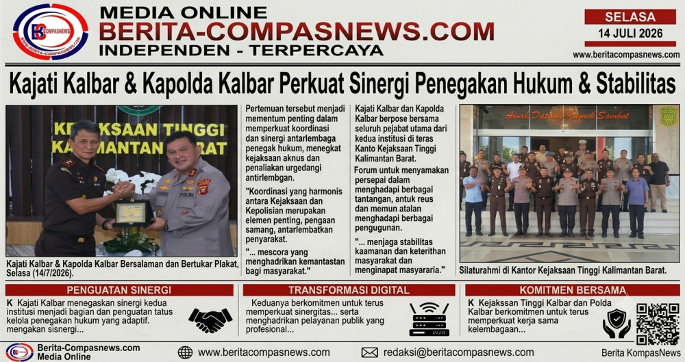 Kajati Kalbar Terima Kunjungan Silaturahmi Kapolda Kalbar, Perkuat Sinergi Penegakan Hukum