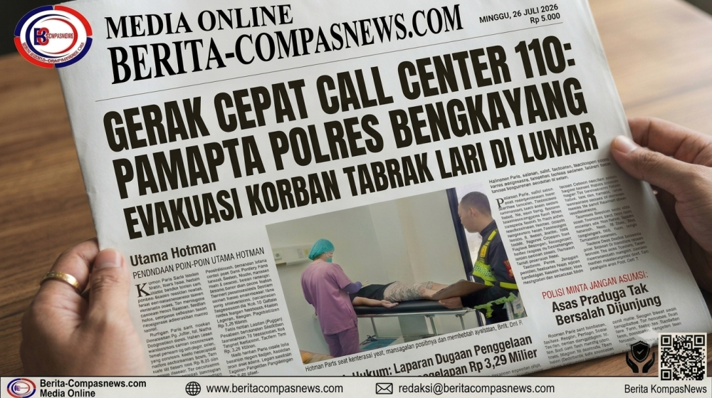 Gerak Cepat Call Center 110 : Pamapta Polres Bengkayang Evakuasi Korban Tabrak Lari di Lumar
