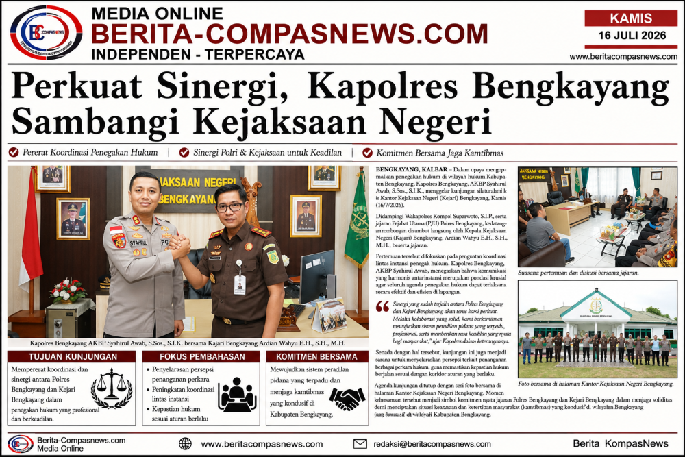 Perkuat Sinergi, Kapolres Bengkayang Sambangi Kejaksaan Negeri