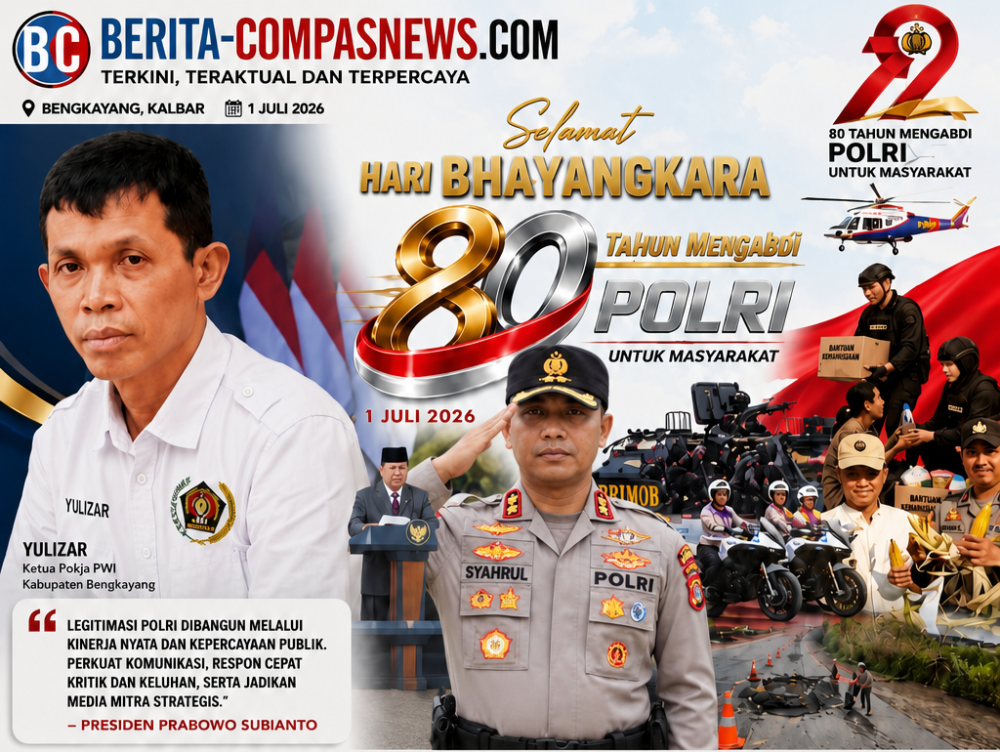 HUT Bhayangkara ke-80, Ketua Pokja PWI Bengkayang Apresiasi Pengabdian Polri, Sejalan dengan Amanat Presiden Prabowo