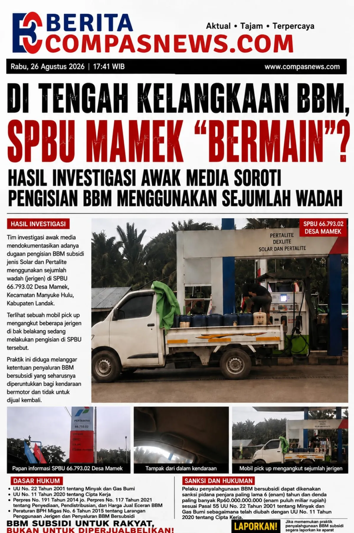 Di Tengah Kelangkaan BBM, SPBU Mamek Disorot: Pengisian Sejumlah Wadah Jadi Pertanyaan