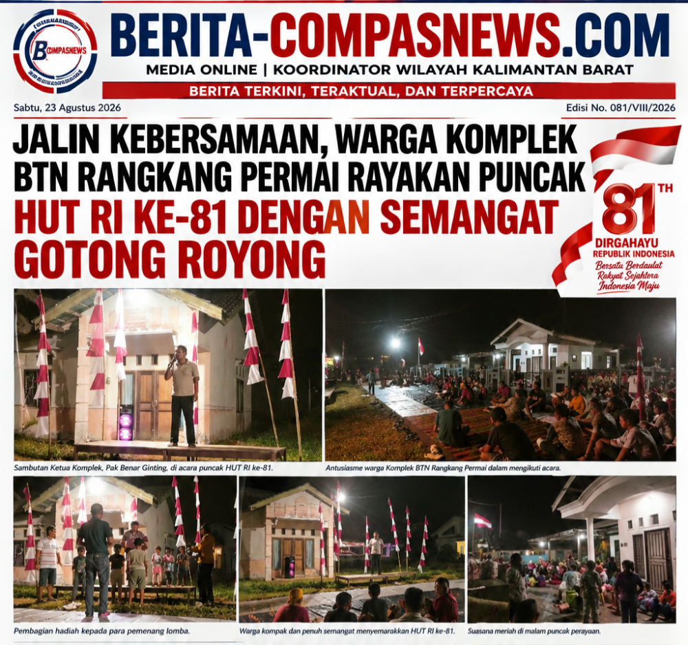 HEADLINE: Jalin Kebersamaan, Warga Komplek BTN Rangkang Permai Rayakan Puncak HUT RI ke-81 dengan Semangat Gotong Royong