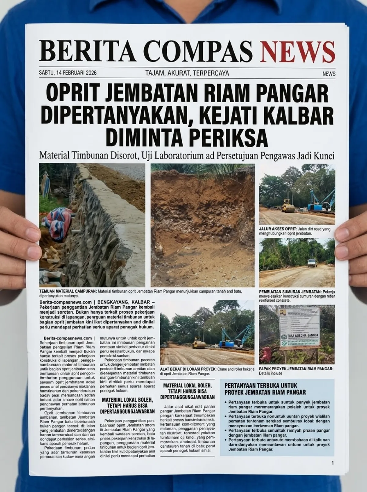 “Oprit Jembatan Riam Pangar Dipertanyakan, Kejati Kalbar Diminta Periksa”