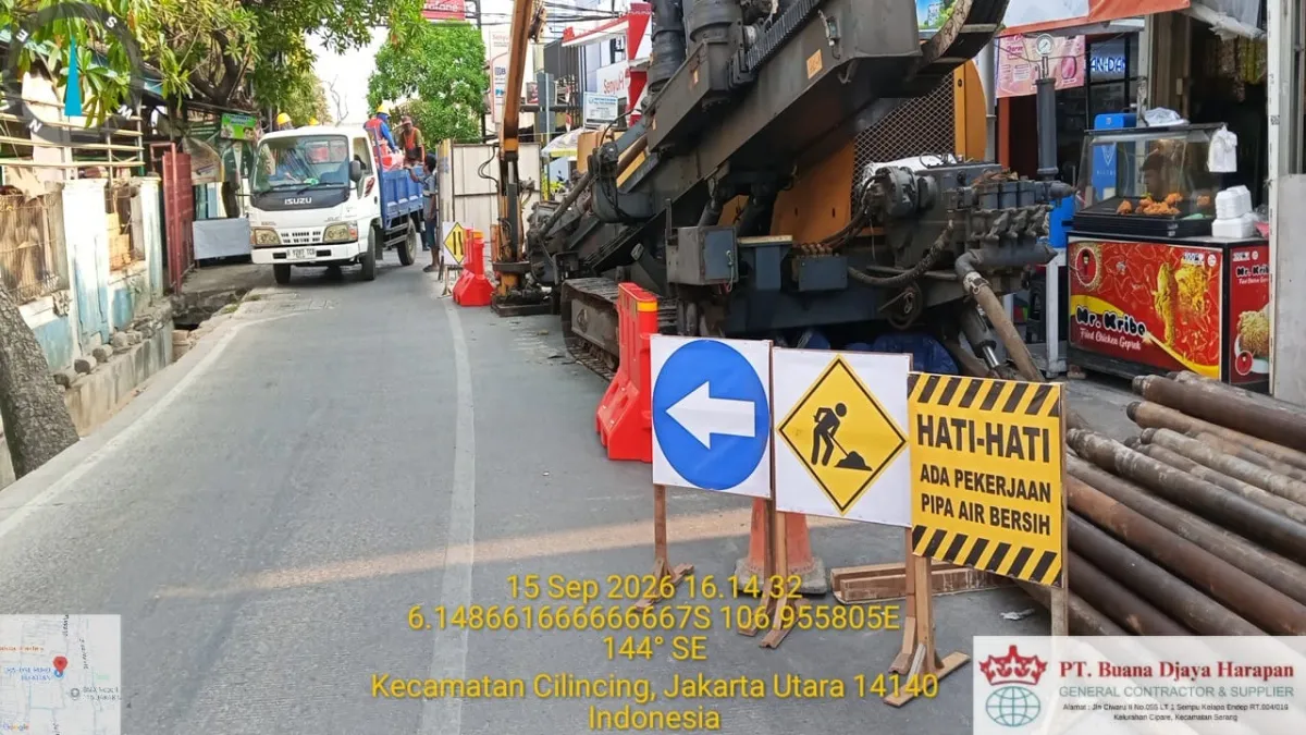 PAM Jaya Bangun Jaringan Perpipaan SPAM di Jalan Malaka - Jalan Rorotan, Jakarta Utara