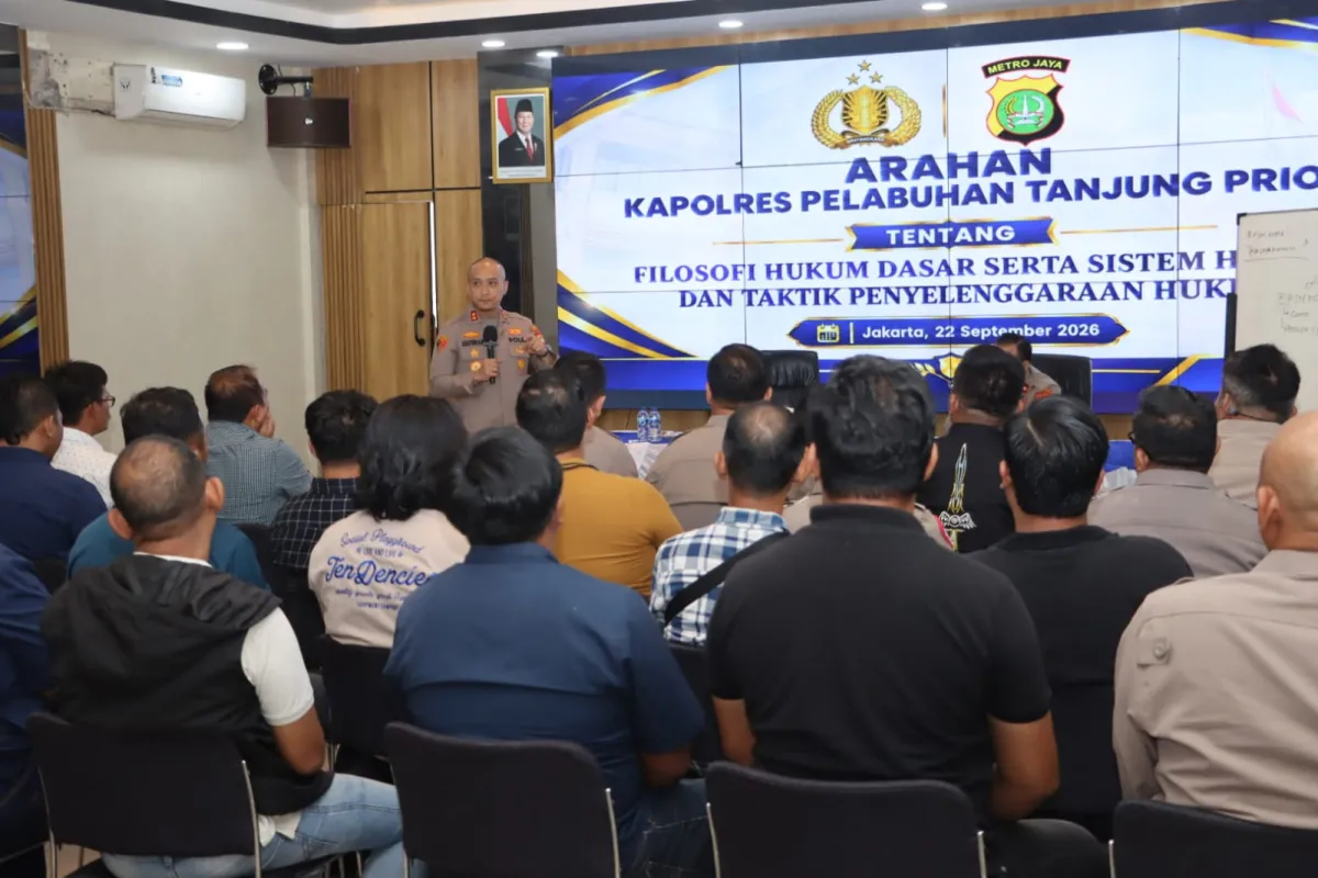 Kapolres Pelabuhan Tanjung Priok Bekali Personel dengan Filosofi Hukum dan Strategi Penegakan Hukum