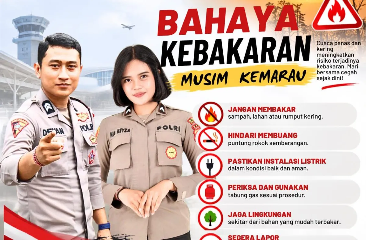 Polres Bandara Imbau Masyarakat Waspadai Bahaya Kebakaran Musim Kemarau