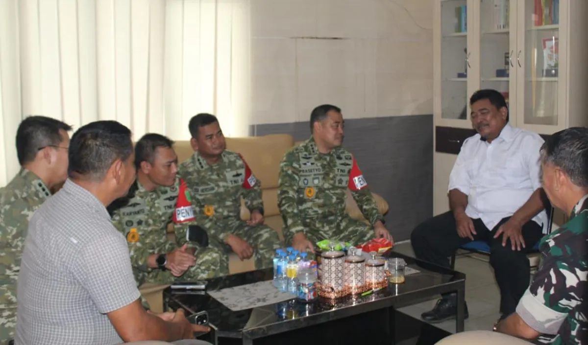 Pasis Dikreg LVI Sesko TNI Sambangi ATR/BPN Gunung Mas, Perkuat Dukungan Penanganan Karhutla