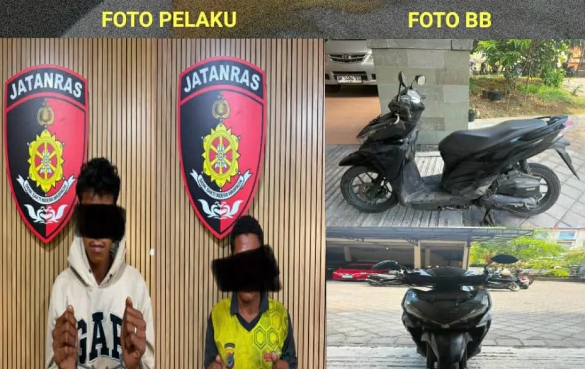 Nekat Curi Motor Dua Pemuda Diamankan Tim URC Jatanras Polda Bali