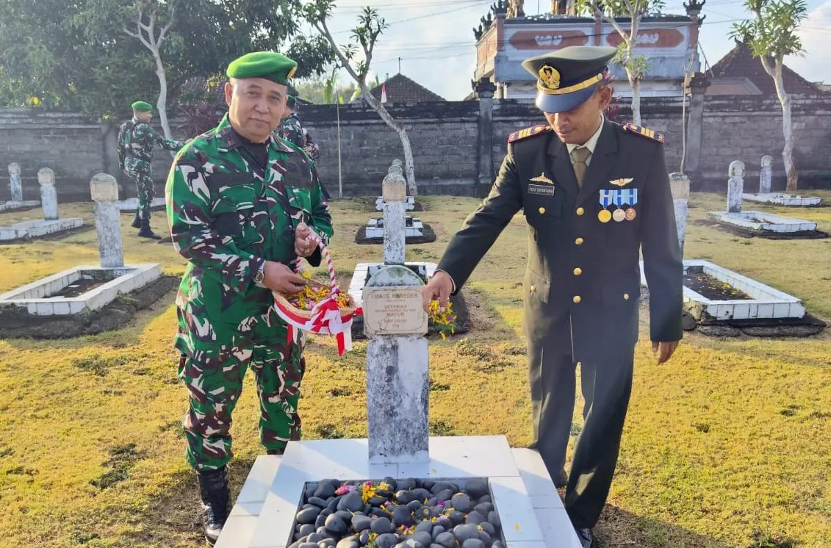 Peringati HUT ke-67 PEPABRI, Personel Kodim Tabanan Ikuti Ziarah Rombongan di TMPN Pancaka Tirta 