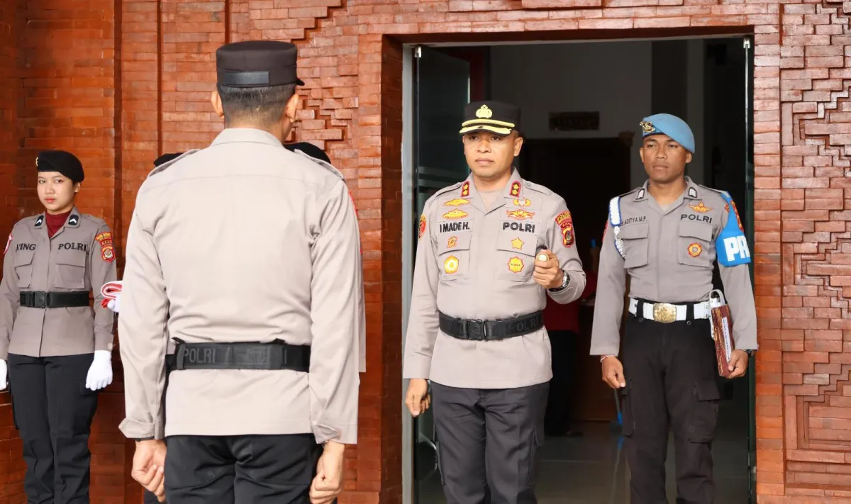 Semarak Haornas, Polwan Polres Bandara I Gusti Ngurah Rai Jadi Petugas Upacara