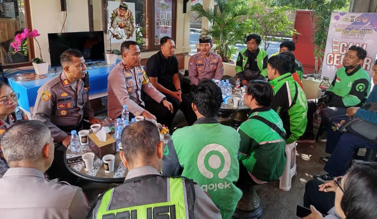 Ngopi Kamtibmas, Polresta Denpasar Ajak Komunitas Ojol Jadi Mitra Aktif Jaga Kamtibmas