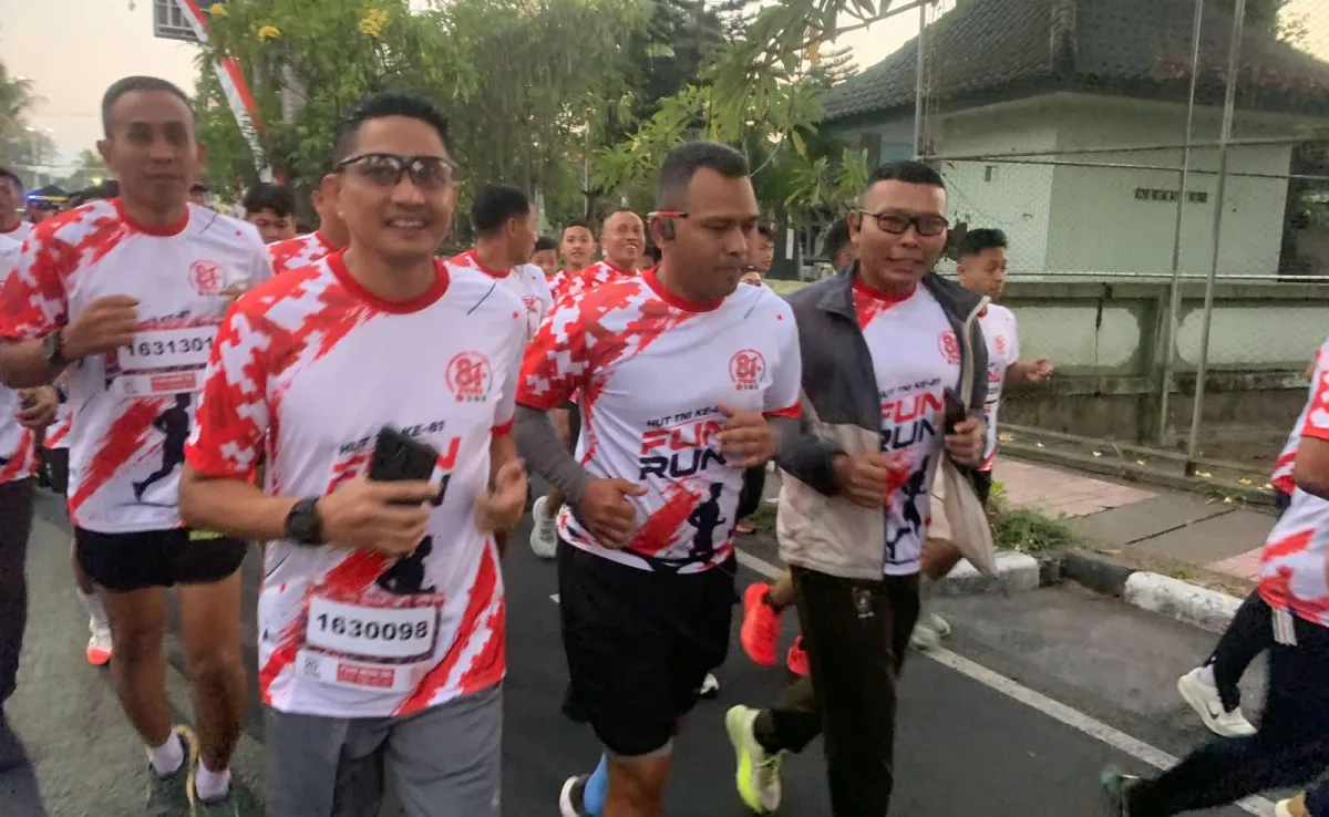 Dukung HUT ke-81 TNI, Dandim 1617/Jembrana Hadiri Prima Fun Run dan Aksi Donor Darah