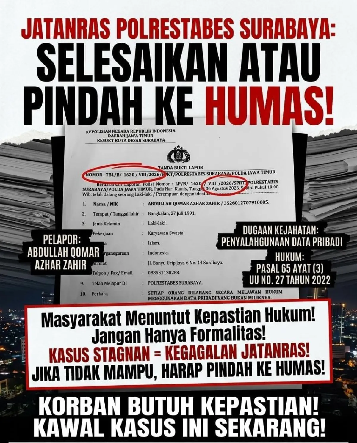 Kanit dan Kasubnit Jatanras Enggan Komunikasi Dengan Awak Media Saat Dikonfirmasi, Sebaiknya Pindah ke Humas Agar Belaja