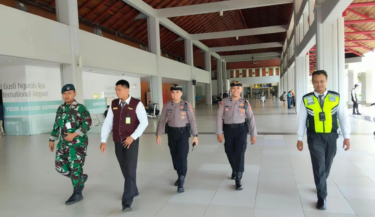 Polres Bandara Bersama Avsec dan TNI AU Tingkatkan Pengamanan Terminal Domestik